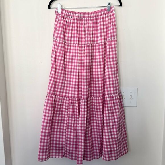 J. Crew Checkered Tiered Maxi Skirt XS - Picture 4 of 5